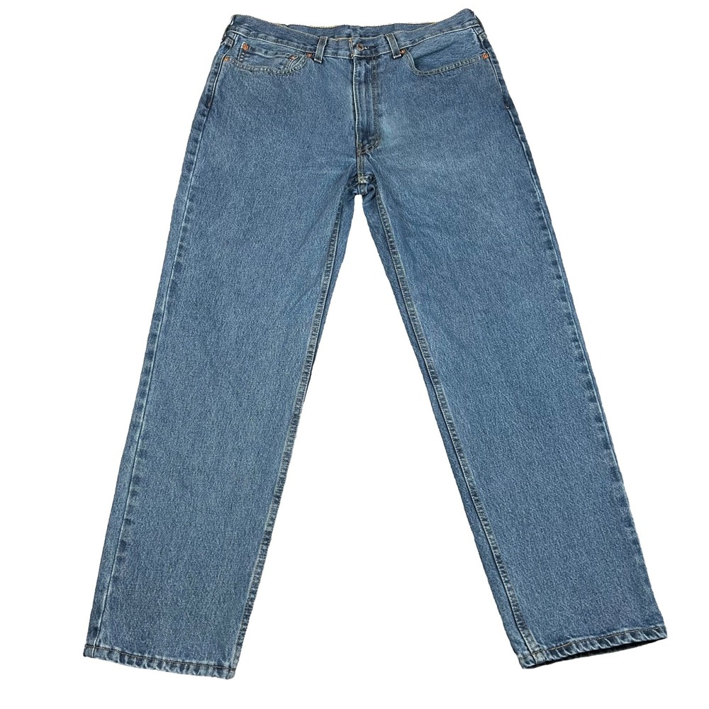 EUC Levis 550 Relaxed Fit Mens Blue Denim Jeans 36x32 Medium Wash Tapered Leg